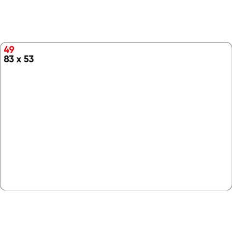 Etichette bianche permanenti Markin Copiatabu 83x53 mm - conf. 10 blister da 10 ff - X11049
